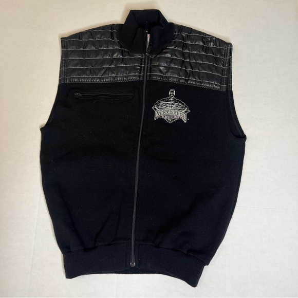 Vintage Bovis Wool Vest with Embroidered Wheelsmith Fabrication Inc Logo Mens